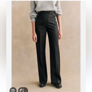 Like New Sézane Marino Trousers Black - Sz 36/4/Small